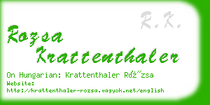 rozsa krattenthaler business card